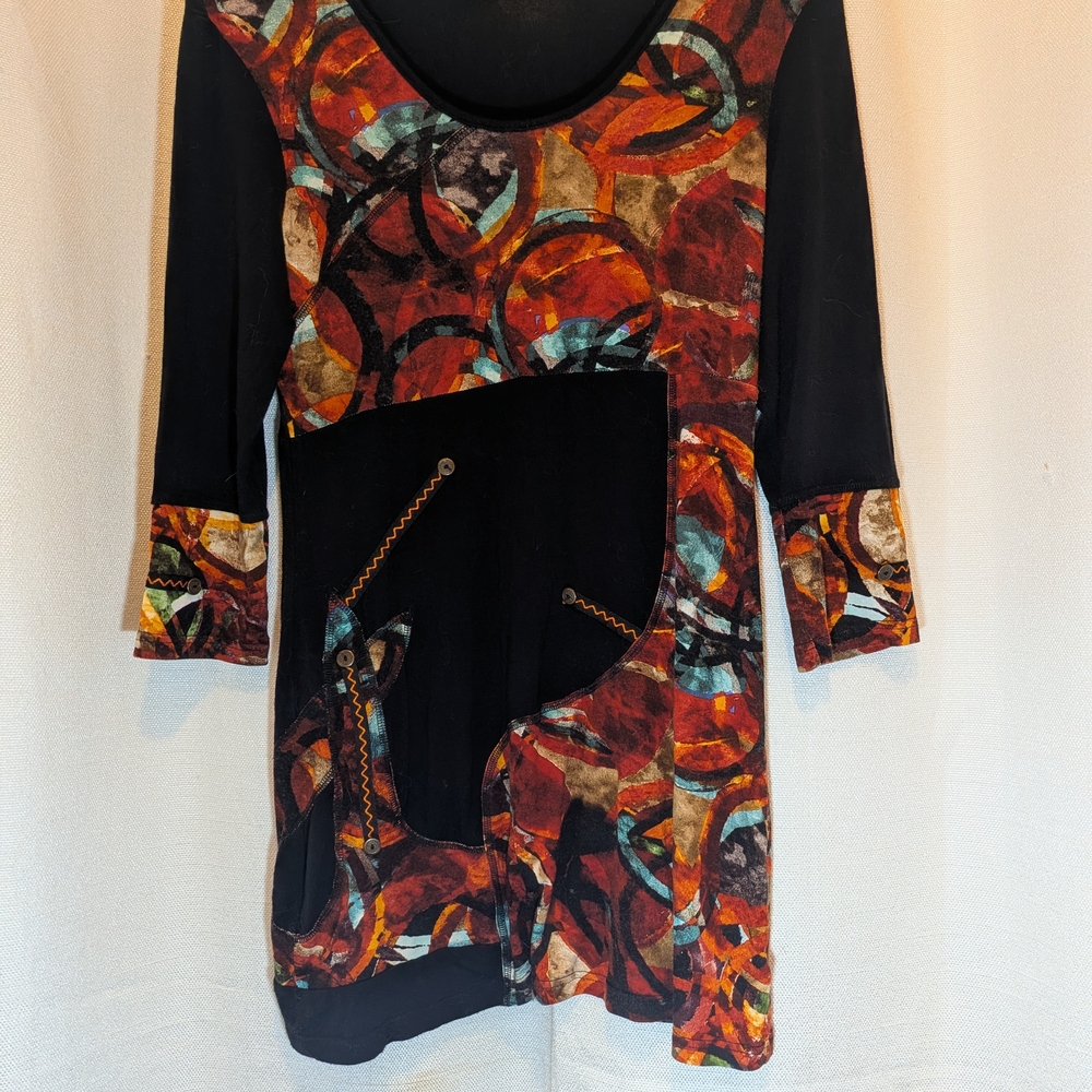 Linea Domani Multi Color Abstract Tunic